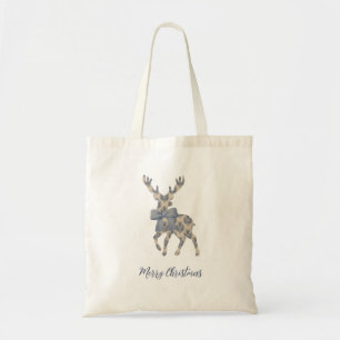 Chinoiserie Reindeer Christmas Tote Bag