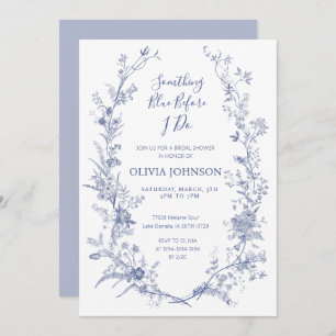 Chinoiserie Something Blue Bridal Shower Invitatio Invitation