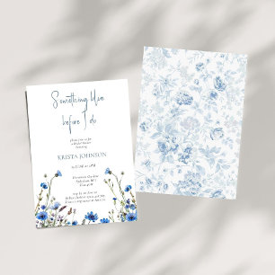 Chinoiserie Something Blue Bridal Shower Invitation