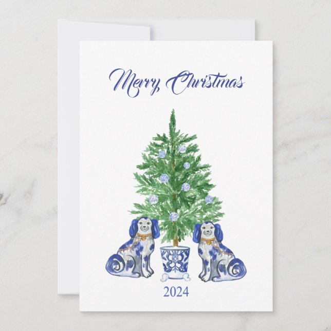 Chinoiserie Staffordshire Christmas Card  (Front)