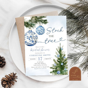 Chinoiserie Stock the Tree Bridal Shower Invitation