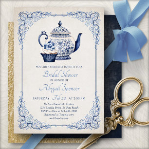Chinoiserie Tea Party Bridal Shower Invitation