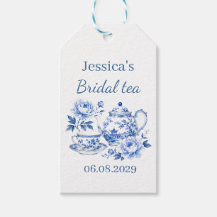 Chinoiserie Teapot Floral Vintage Bridal Shower Gift Tags