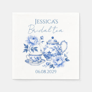 Chinoiserie Teapot Floral Vintage Bridal Shower Napkin