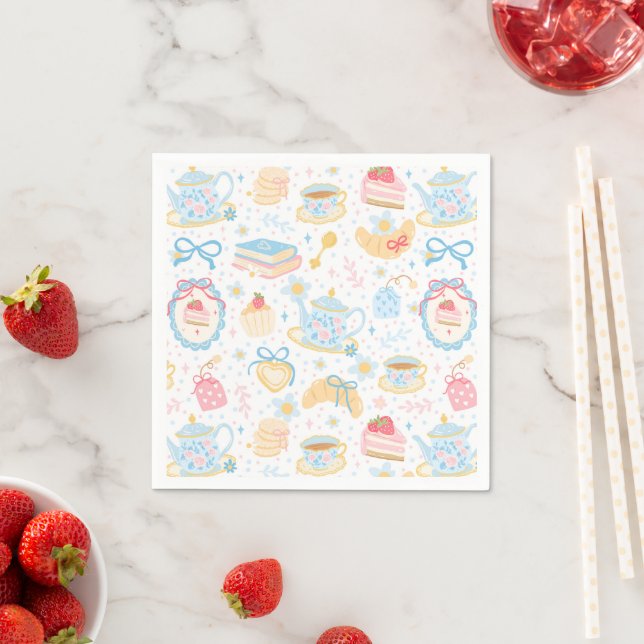 Chinoiserie Teatime Pattern Napkin (Insitu)