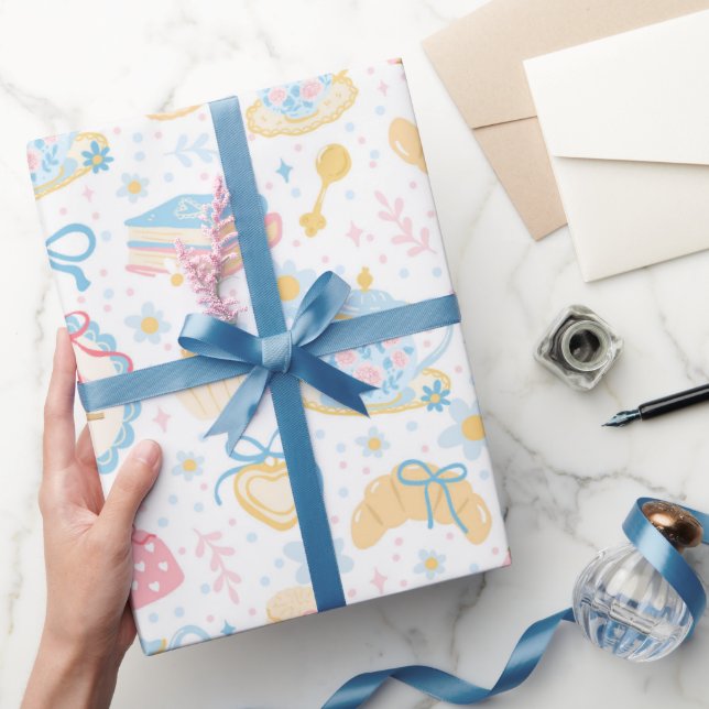 Chinoiserie Teatime Pattern Wrapping Paper (Gifting)