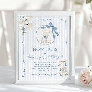 Chinoiserie Teddy Bear How big is Mommys belly Poster