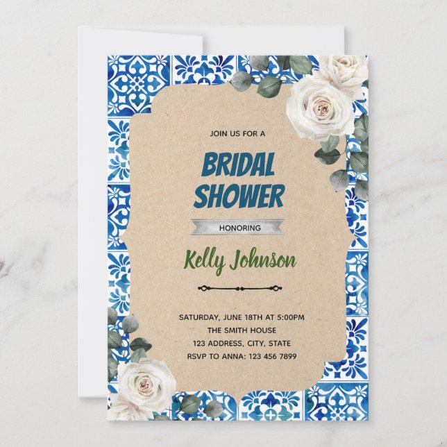 Chinoiserie theme theme invitation (Front)