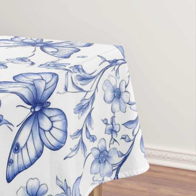 Chinoiserie Toile De Jouy Pattern  Tablecloth (In Situ)