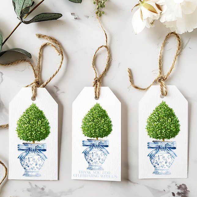 Chinoiserie Topiary Custom Gift Tags (Creator Uploaded)