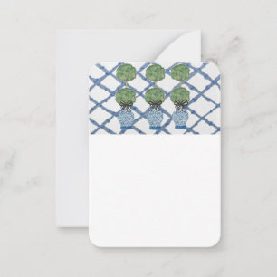 Chinoiserie Topiary Ginger Jar Flat  Card