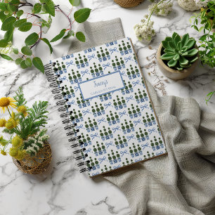 Chinoiserie Topiary Personalised Journal Notebook