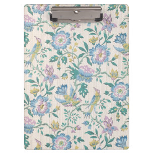 Chinoiserie Vintage Bird Floral Pastel Pattern Clipboard