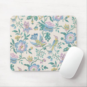 Chinoiserie Vintage Bird Floral Pastel Pattern Mouse Mat