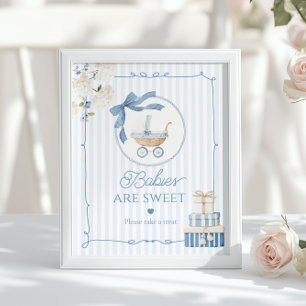 Chinoiserie Vintage Carriage Babies are sweet Poster