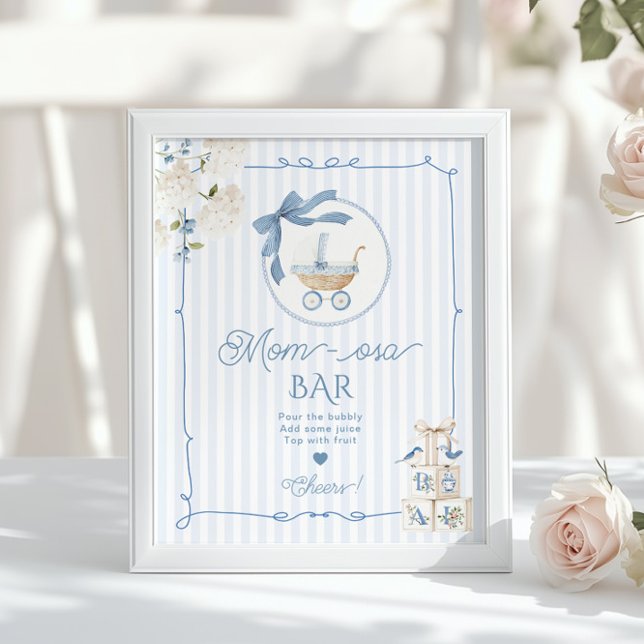 Chinoiserie Vintage Carriage Mom-osa Bar Poster (Creator Uploaded)