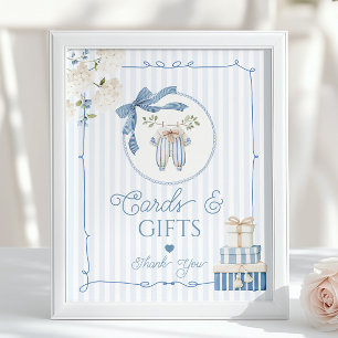 Chinoiserie Vintage Clothesline Cards and Gifts Poster