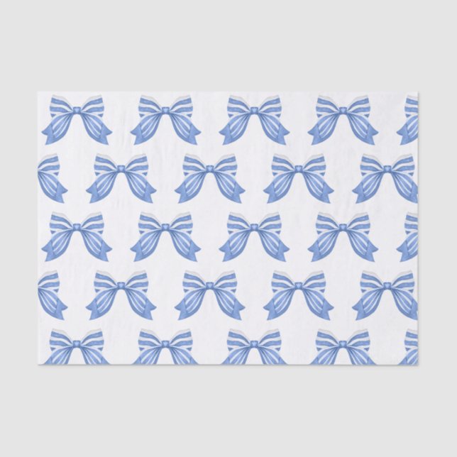 Chinoiserie Watercolor Bows Tissue Paper (Front)