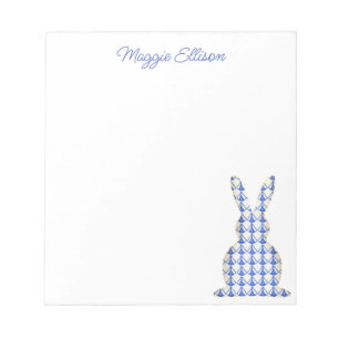 Chinoiserie Watercolor Chic Bunny Notepad