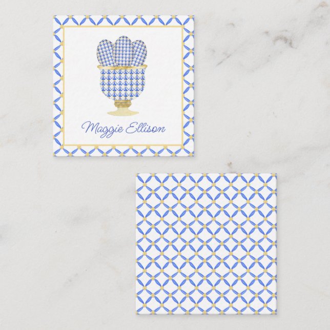 Chinoiserie Watercolor Chic Eggs Gift Enclosure  Card (Front/Back)