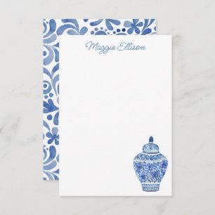 Chinoiserie Watercolor Ginger Jar Note Cards