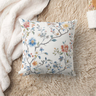 Chinoiserie Watercolor Pattern  Cushion