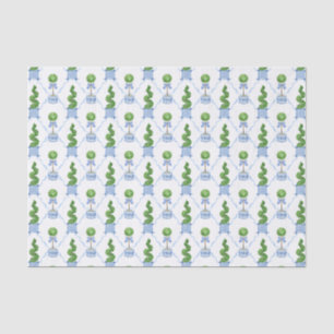 Chinoiserie Watercolor Topiary Tissue Paper