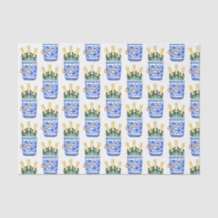 Chinoiserie Watercolor Wine Bucket Tissue Paper