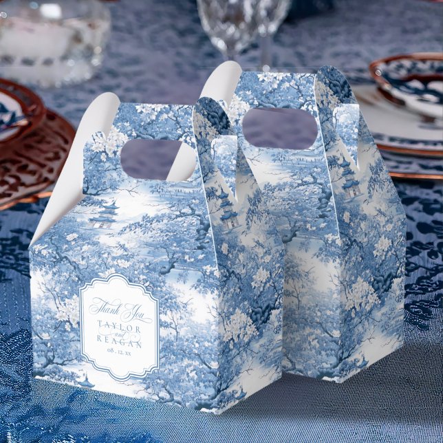 Chinoiserie Wedding Pattern Thank You ID1094 Favour Box (Creator Uploaded)