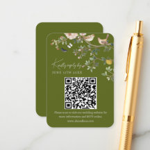 Chinoiserie Wedding Website RSVP QR Code 