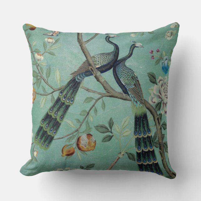 Chinoiserie With Birds Cushion (Front)