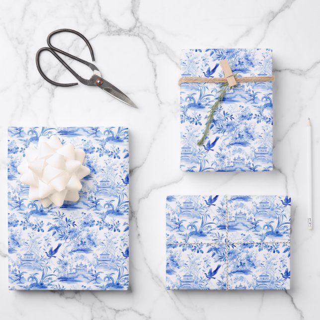 Chinoiserie Wrapping Paper Sheet (Front)