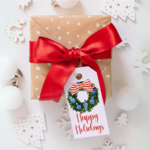 Chinoiserie Wreath Holiday Gift Tags, Christmas Gi Tags