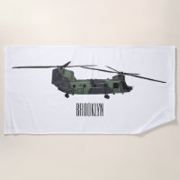 Chinook army helicopter cartoon illustration