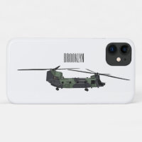 Chinook army helicopter cartoon illustration