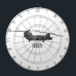 Chinook army helicopter cartoon illustration dartboard<br><div class="desc">Chinook army helicopter cartoon illustration</div>