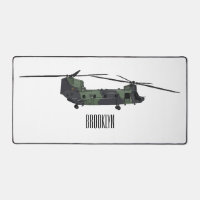 Chinook army helicopter cartoon illustration