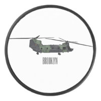 Chinook army helicopter cartoon illustration