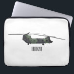 Chinook army helicopter cartoon illustration laptop sleeve<br><div class="desc">Chinook army helicopter cartoon illustration</div>