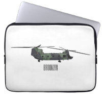 Chinook army helicopter cartoon illustration