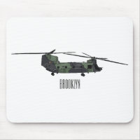 Chinook army helicopter cartoon illustration