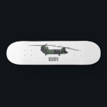 Chinook army helicopter cartoon illustration skateboard<br><div class="desc">Chinook army helicopter cartoon illustration</div>