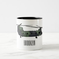 Chinook army helicopter cartoon illustration
