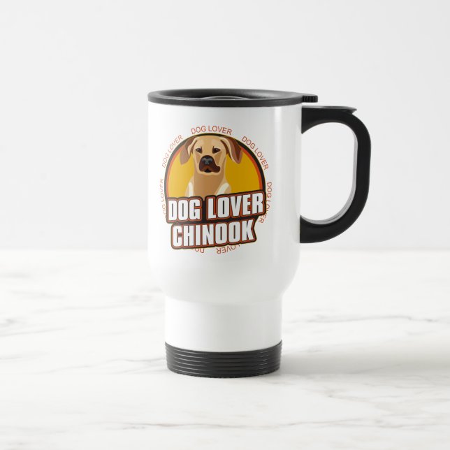Chinook Dog Lover Travel Mug (Right)