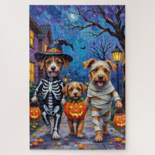 Chinook Dogs Trick-or-Treating Halloween Costume Jigsaw Puzzle
