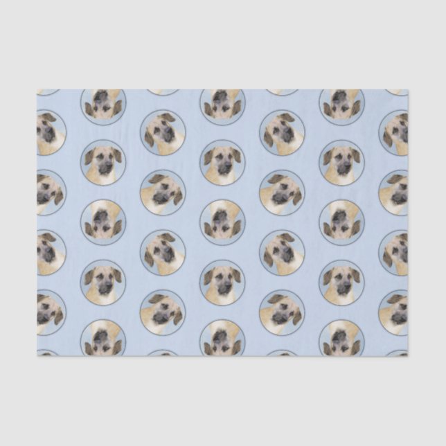 Chinook Drop Ear Painting Original Sled Dog Art Tissue Paper (Front)