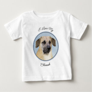 Chinook (Dropped Ears) Painting - Original Dog Art Baby T-Shirt