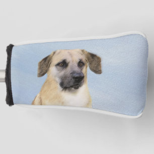 Chinook (Dropped Ears) Painting - Original Dog Art Golf Head Cover