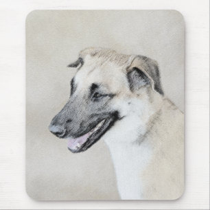 Chinook (Dropped Ears) Painting - Original Dog Art Mouse Mat