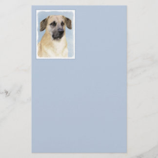 Chinook (Dropped Ears) Painting - Original Dog Art Stationery